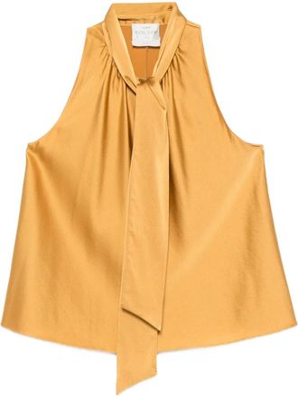 Forte_Forte Top con fiocco in raso - Giallo