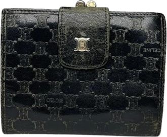Celine Pre-owned Wallets, female, Black, Size: ONE SIZE Pre-owned Vintage Leather Wallet