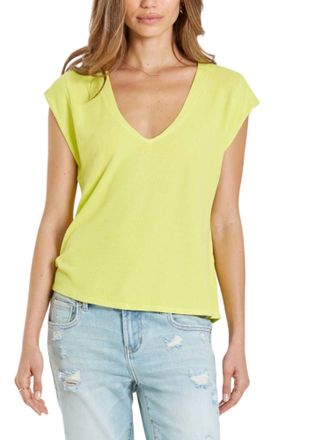 Dear John Denim Uri Thermal Vneck Top In Limelight