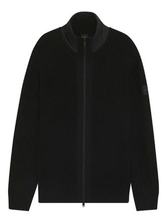 HUGO BOSS Cardigan con zip - Nero