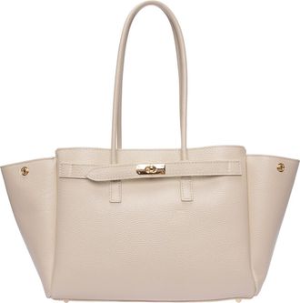 Isabella Rhea Beige Rundleer Tas