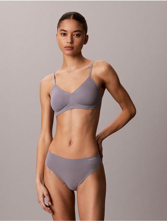 Calvin Klein Womens Invisibles Thong - Grey - XL