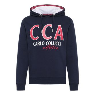 Carlo Colucci Heren, Sweatshirts & Hoodies, Blauw, Maat: S Katoen