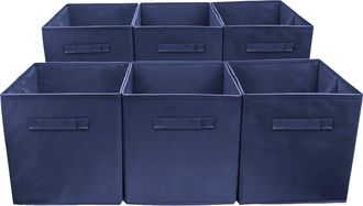 Sorbus Navy Foldable Storage Cube Basket Bin - Pack of 6 in Navy Blue at Nordstrom Rack