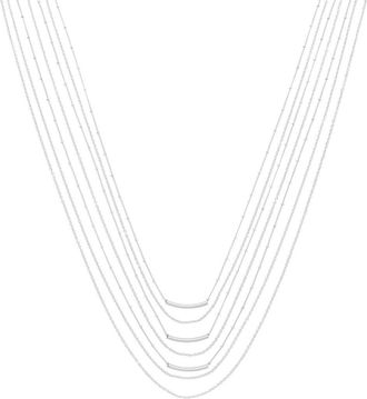 Olivia Welles Multilayered Chain Necklace in Silver at Nordstrom Rack