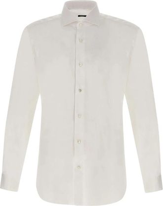 Barba Cotton Shirt - Heren - Zakelijke Overhemden - Wit - 3XL - Katoen - Overhemden