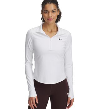 Under Armour Trainingsshirt UNDER ARMOUR MOTION 1/2 ZIP EMEA, Damen, Gr. XXL, wei&szlig;,, schwarz, Obermaterial: 80% Polyester, 20% Elasthan, Shirts Trainingsshirt, f&uuml;r