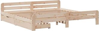 vidaXL Bed frame without Mattress 200x200 cm Solid Wood Pine Vidaxl