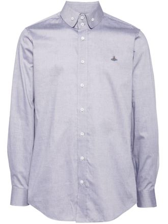 Vivienne Westwood Polo con ricamo Orb - Grigio