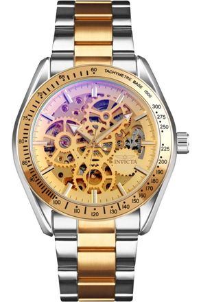 Invicta Objet D Art 69600 Heren Horloge - Automatisch Uurwerk - Roestvrij Staal met gouden Wijzerplaat - 43mm