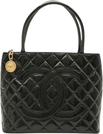 Chanel Pre-owned Vintage Leren Tote Bag - Dames - Vintage Shopper - Zwart - ONE Size - Leer - Vintage