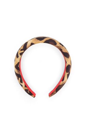 Fendi Silk Headband With Fendi Leo Print