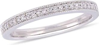 Amour 1/8 CT TW Diamond Stackable Eternity Wedding Band In 14K White Gold