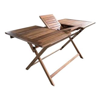 Gardenia Tavolo pieghevole amalfi in legno di acacia fsc, estensibile 115/150x75xh.75 cm