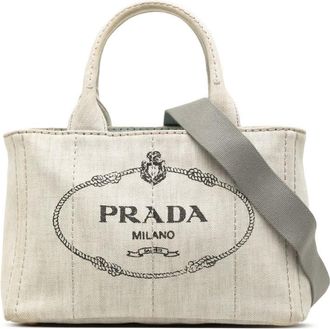 Prada Pre-owned Prada Small Denim Canapa Logo Tote Ladies CJMM3A9IFB49XUG3