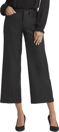 NYDJ Nydj Teresa Black Coated Wide Leg Jean