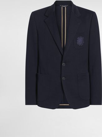 Dolce & Gabbana Portofino Single-breasted Jersey Jacket - Man Suits And Blazers Blue 44