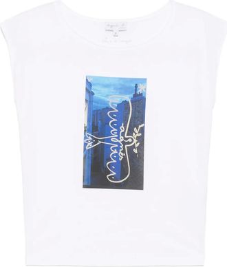 agnès b. Fragile T-shirt - women - Cotton - 3 - White