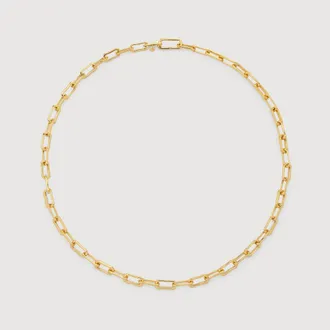 Monica Vinader Gold Alta Mini Chain Necklace 22
