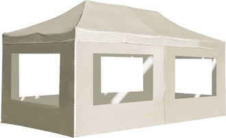 vidaXL Professional Folding Party Tent with Walls Aluminium 236.2x118.1 Cream, 45506