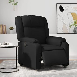 vidaXL Vidaxl - Sill&oacute;n Reclinable El&eacute;ctrico De Cuero Sint&eacute;tico Negro