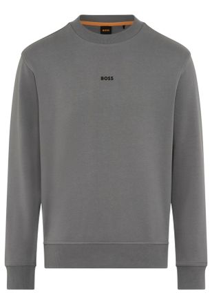 Boss Orange by Hugo Boss Sweatshirt BOSS ORANGE WeSmallcrew, Herren, Gr. 3XL, open grau062, Sweatware, Obermaterial: 100% Baumwolle, relaxed fit, Rundhals, eingesetzt B&uuml;ndchen
