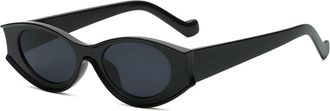 Generic Mens Vacation Small Frame Sunglasses Driving Outdoor Womens Sports Sun Glasses(Black)
