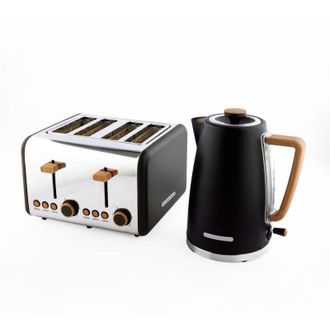 Hamilton Beach Kettle & Toaster Set Scandi Collection Matte Black