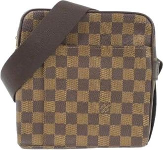 Louis Vuitton Pre-owned Cross Body Bags, female, Brown, Size: ONE SIZE Pre-owned Damier Olaf Shoulder Bag