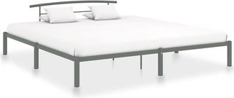 vidaXL Estructura De Cama Sin Colch&oacute;n Metal Gris 180x200 Cm Vidaxl
