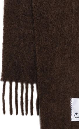 Marni Womens Alpaca Scarf Maroon Scarfs
