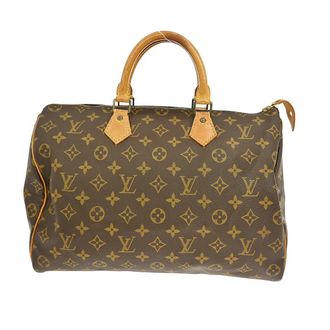Louis Vuitton Speedy Handbag Monogram Canvas Brown Canvas Handbag (Pre-Owned)