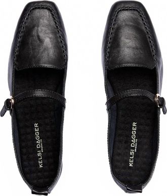 Kelsi Dagger Ferry Bison Mary Jane Flats In Black