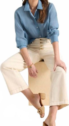 Nic+Zoe Breeze Shirt In Misty Blue