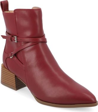 Journee Collection Estelle Bootie in Wine at Nordstrom Rack, Size 5.5