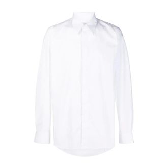 Dries Van Noten Overhemden, Heren, Wit, L, Katoen, Wit overhemd 6321 M.w. Carvie