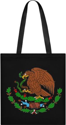 Generic Mexican Flag Symbol Womens Tote Casual Shopping Bag Lightweight Shoulder Bags Hobos Handbag for Work Travel Daily 35x40cm