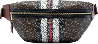 Burberry Pre-owned Burberry TB Monogram E Canvas Stripe Sonny Belt Bag Ladies 1QQA6L2BFQC9AQUX