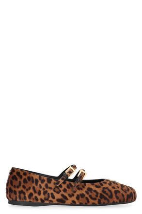 Prada Printed Leather Ballet Flats