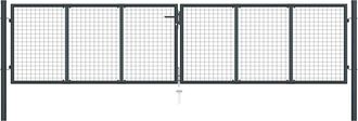 vidaXL Vidaxl - Puerta De Jard&iacute;n De Malla De Acero Galvanizado, 400 X 100 Cm, Gris