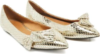 Isabel Marant Ballerine con effetto pitone - Oro