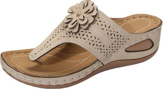 Generic Wide Fit Sandals for Women,Orthopedic Wedge Sandals for Women,Lightweight Orthopedic Flip Flops Uk Wide Fit New Summer Slides Non-Slip Beach Shoes,Arc