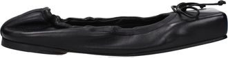 Jacquemus Womens Leather Ballet Flats Tie Detail - Black - Size EU 36