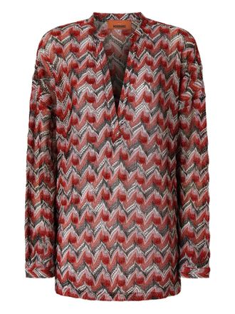 Missoni Gebreide top met chevron patroon - Zwart