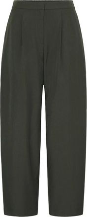 Ichi Ichi - Wijde broek - Dames - Broeken - Groen - Maat: M