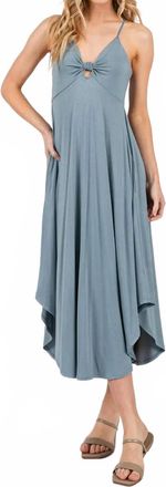Final Touch Simone Knotted Cami Dress In Ash Blue