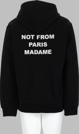 Dr&ocirc;le de Monsieur Slogan Cotton Sweatshirt - Black