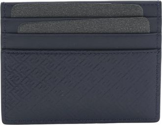 Fendi Kaarthouder - Heren - Portefeuilles - Blauw - ONE Size - Leer - Accessoires
