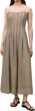 Rebecca Taylor Aster Gingham Maxi Dress In Blue Combo