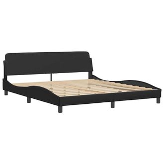 vidaXL Vidaxl - Estructura De Cama Sin Colch&oacute;n Cuero Sint&eacute;tico Negro 180x200 Cm